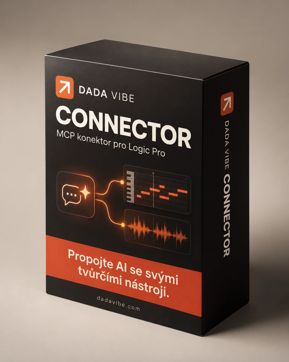 Dada Vibe Connector — 3D software box visualization
